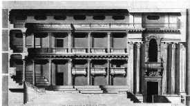 Th&eacute;&acirc;tre des Tuileries - coupe longitudinale